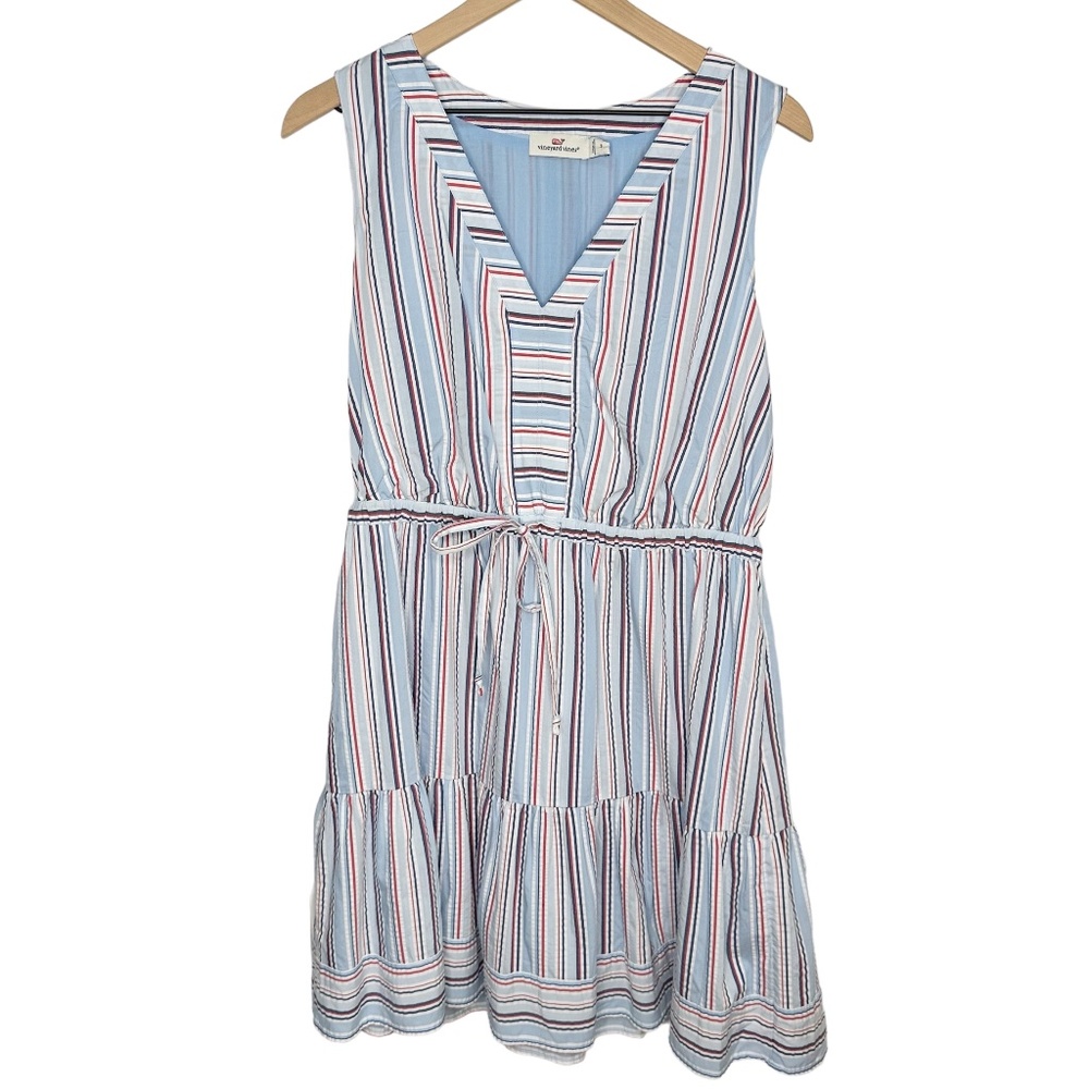Vineyard Vines Striped Seersucker Dress, Size Small - Picture 3 of 5